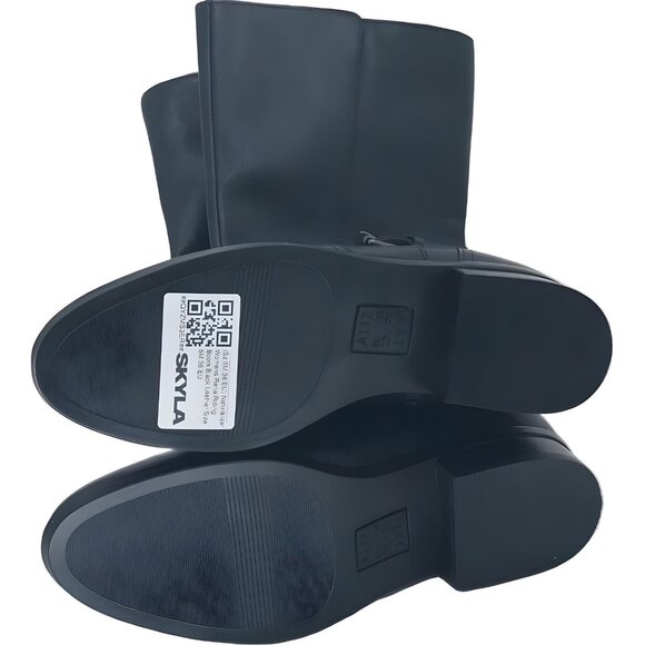 Naturalizer Rena Riding Boots Black Leather Zip Tall Buckle Women's US 6M - Picture 6 of 6